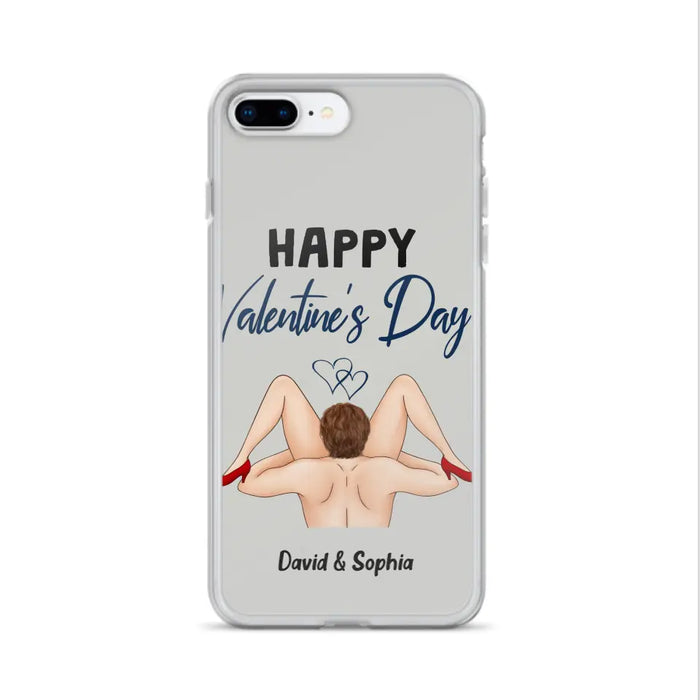 Custom Personalized Couple Phone Case - Gift Idea For Couple/Valentines Day/Her/Him - Happy Valentine's Day - Case For iPhone/Samsung