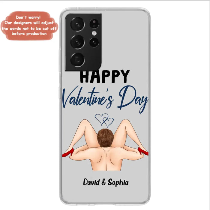 Custom Personalized Couple Phone Case - Gift Idea For Couple/Valentines Day/Her/Him - Happy Valentine's Day - Case For iPhone/Samsung