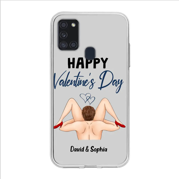 Custom Personalized Couple Phone Case - Gift Idea For Couple/Valentines Day/Her/Him - Happy Valentine's Day - Case For iPhone/Samsung