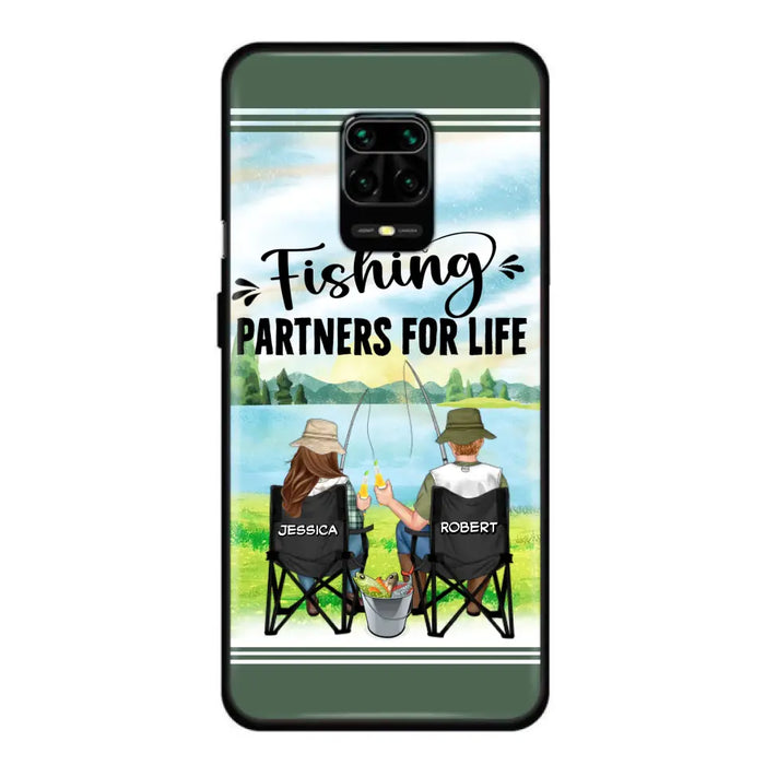 Custom Personalized Fishing Couple Phone Case - Gift Idea for Couple - Fishing Partners For Life - Case For Oppo/Xiaomi/Huawei