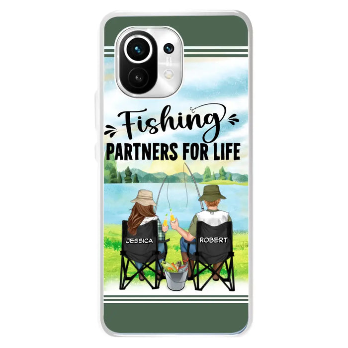 Custom Personalized Fishing Couple Phone Case - Gift Idea for Couple - Fishing Partners For Life - Case For Oppo/Xiaomi/Huawei