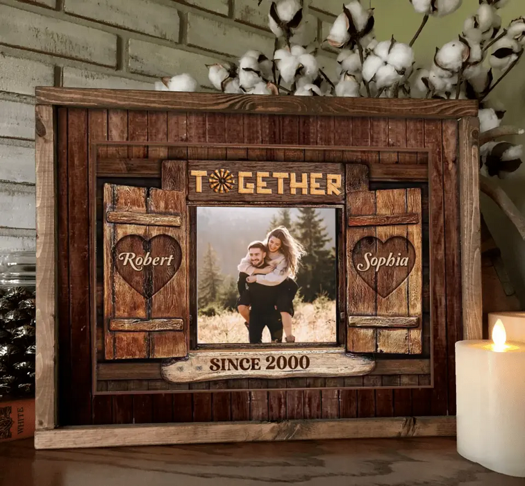 Custom Personalized Couple Photo Unframed Horizontal Poster - Gift Idea For Couple/Husband/Wife - Together Since 2000