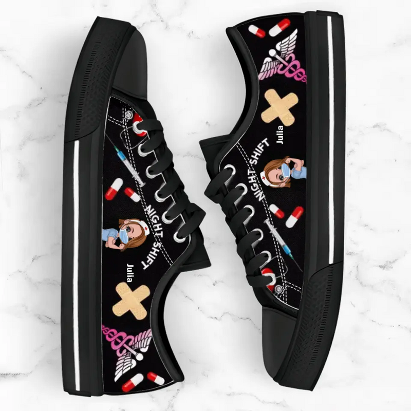 Personalized Nurse Canvas Sneakers - Gift Idea for Nurses/Friends