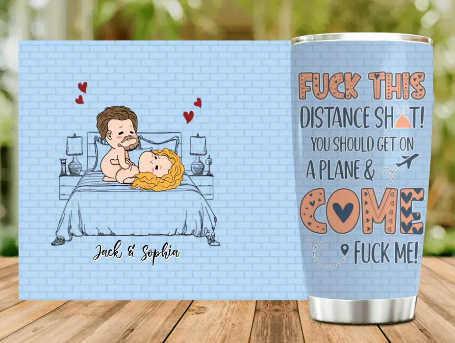 Custom Personalized Couple Tumbler - Gift Idea For Couple/Him/Her/Valentine's Day - You Should Get On A Plane