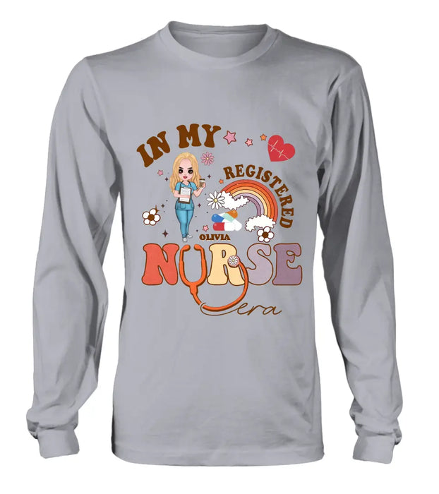 Custom Personalized In My Registered Nurse Era T-Shirt/ Long Sleeve/ Sweatshirt/ Hoodie - Gift Idea For Nurse