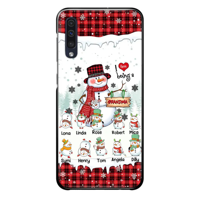 Personalized Snowman Christmas Grandma Phone Case - Christmas Gift Idea For Grandma - Up to 10 Kids - Case For iPhone/Samsung