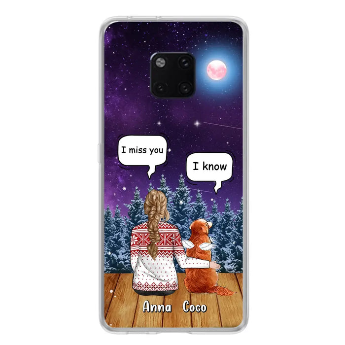 I Miss You Dog - Custom Personalized Memorial Pet Phone Case - Upto 4 Pets - Memorial Gift Idea For Dog/Cat Lover - Case For Oppo/Xiaomi/Huawei