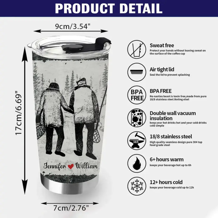 Custom Personalized Couple Tumbler - Gift Idea for Couple - I Want To Hold Your Hand At 80