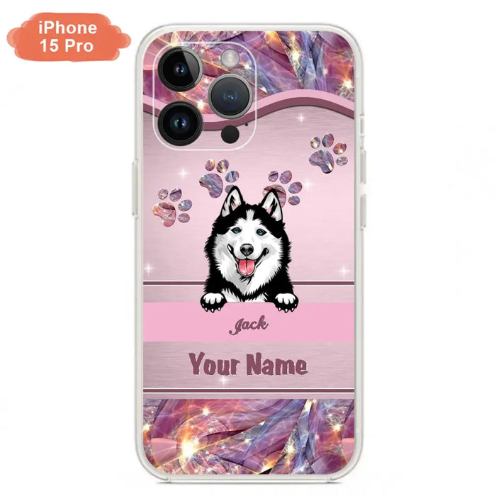 Custom Personalized Dog Phone Case For iPhone And Samsung - Gift Idea For Dog Lover - Up to 3 Dogs