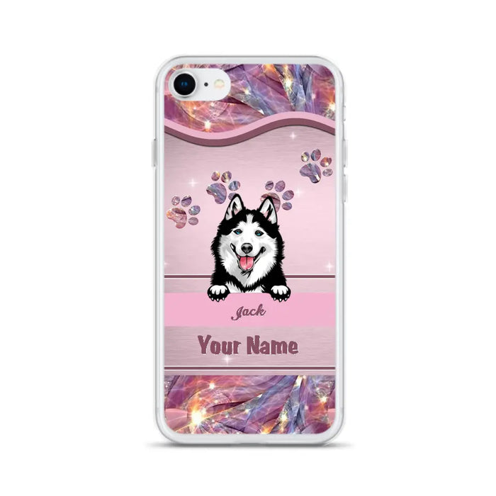 Custom Personalized Dog Phone Case For iPhone And Samsung - Gift Idea For Dog Lover - Up to 3 Dogs