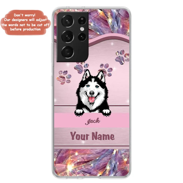 Custom Personalized Dog Phone Case For iPhone And Samsung - Gift Idea For Dog Lover - Up to 3 Dogs