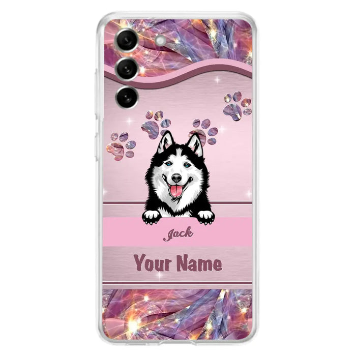 Custom Personalized Dog Phone Case For iPhone And Samsung - Gift Idea For Dog Lover - Up to 3 Dogs