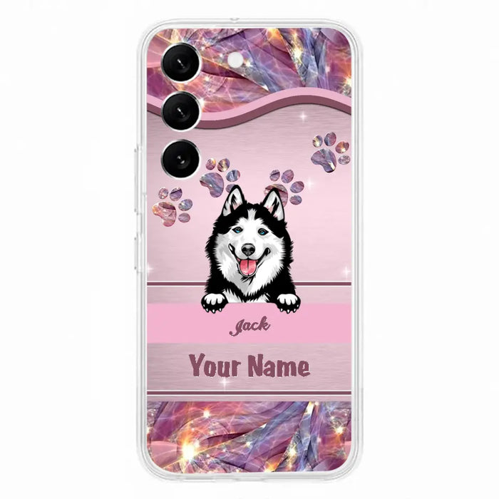 Custom Personalized Dog Phone Case For iPhone And Samsung - Gift Idea For Dog Lover - Up to 3 Dogs