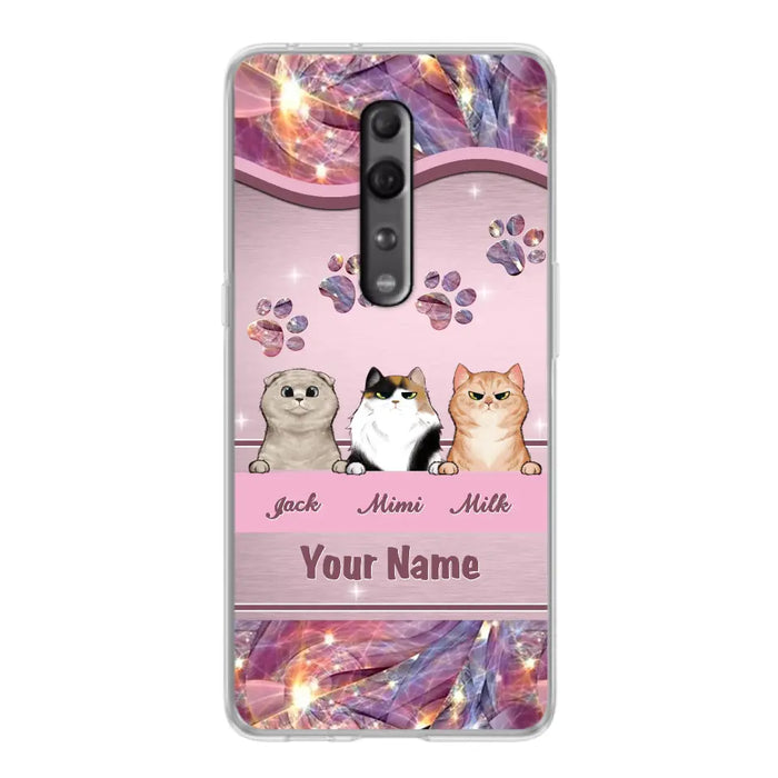 Custom Personalized Cat Phone Case For Oppo/Xiaomi/Huawei - Gift Idea For Cat Lovers- Up to 3 Cats