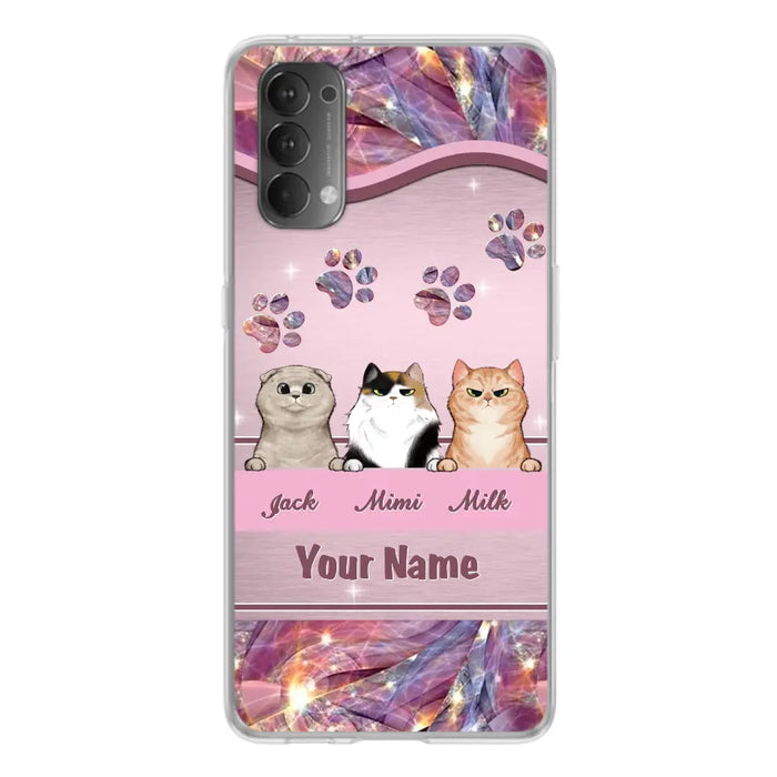 Custom Personalized Cat Phone Case For Oppo/Xiaomi/Huawei - Gift Idea For Cat Lovers- Up to 3 Cats