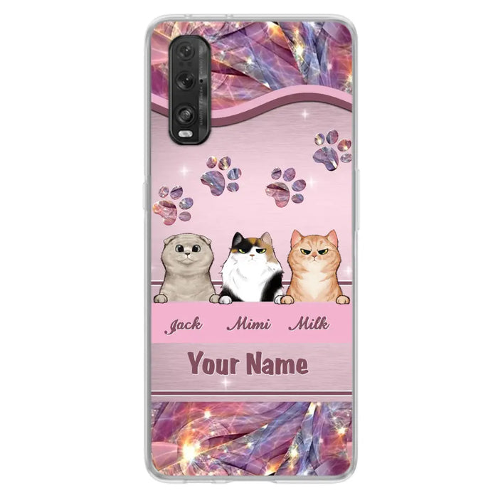 Custom Personalized Cat Phone Case For Oppo/Xiaomi/Huawei - Gift Idea For Cat Lovers- Up to 3 Cats