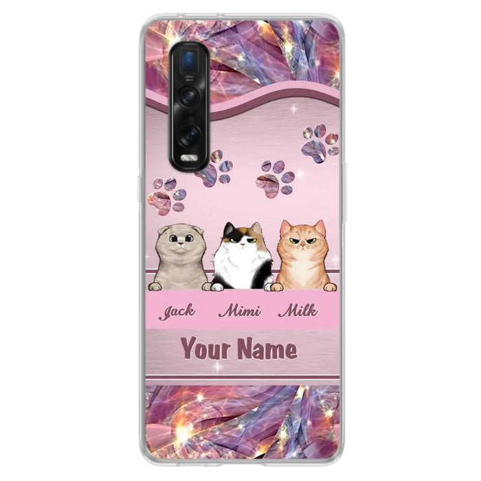 Custom Personalized Cat Phone Case For Oppo/Xiaomi/Huawei - Gift Idea For Cat Lovers- Up to 3 Cats