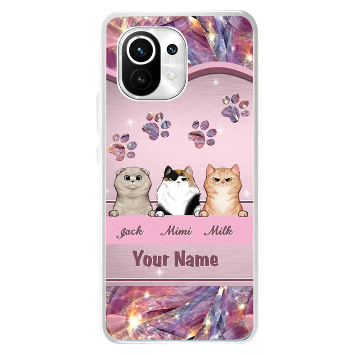 Custom Personalized Cat Phone Case For Oppo/Xiaomi/Huawei - Gift Idea For Cat Lovers- Up to 3 Cats