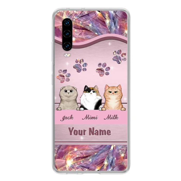 Custom Personalized Cat Phone Case For Oppo/Xiaomi/Huawei - Gift Idea For Cat Lovers- Up to 3 Cats