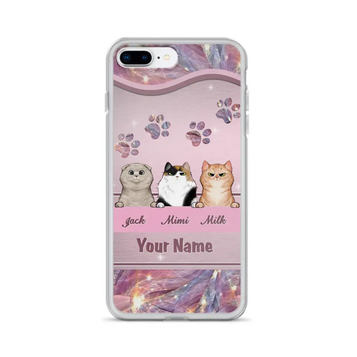 Custom Personalized Cat Phone Case For iPhone And Samsung - Gift Idea For Cat Lover - Up to 3  Cats