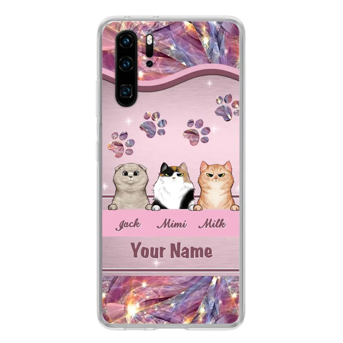 Custom Personalized Cat Phone Case For Oppo/Xiaomi/Huawei - Gift Idea For Cat Lovers- Up to 3 Cats