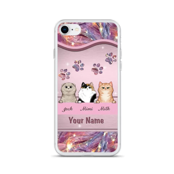 Custom Personalized Cat Phone Case For iPhone And Samsung - Gift Idea For Cat Lover - Up to 3  Cats