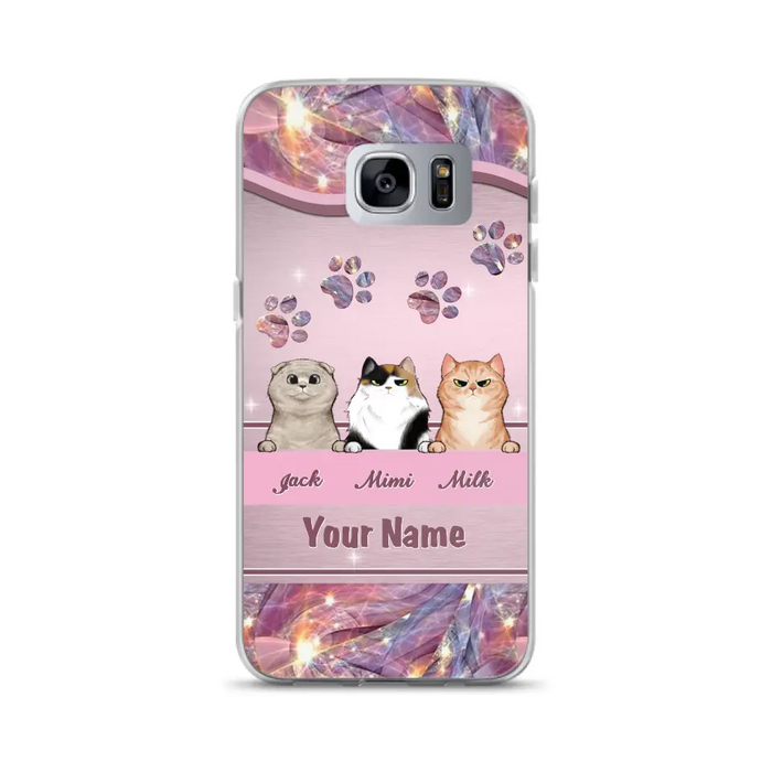 Custom Personalized Cat Phone Case For iPhone And Samsung - Gift Idea For Cat Lover - Up to 3  Cats