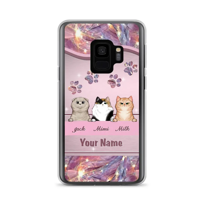 Custom Personalized Cat Phone Case For iPhone And Samsung - Gift Idea For Cat Lover - Up to 3  Cats