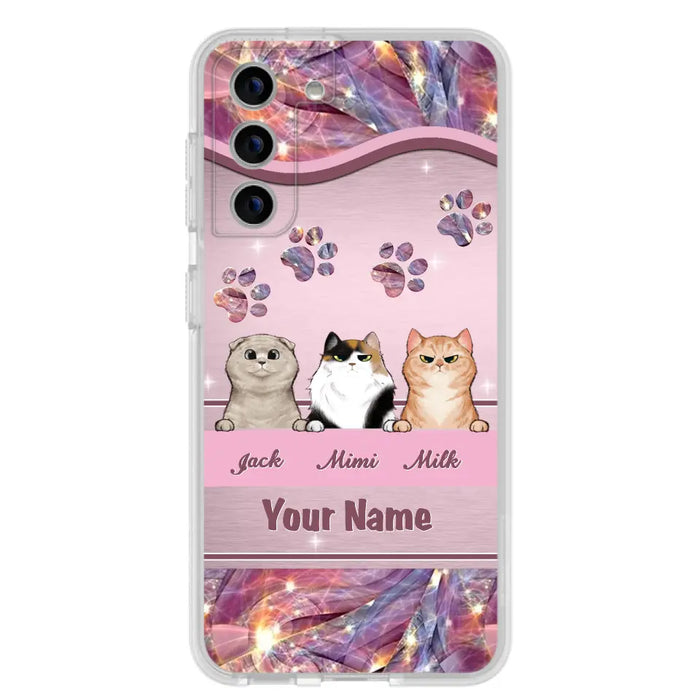 Custom Personalized Cat Phone Case For iPhone And Samsung - Gift Idea For Cat Lover - Up to 3  Cats