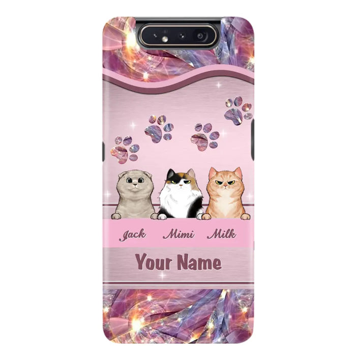 Custom Personalized Cat Phone Case For iPhone And Samsung - Gift Idea For Cat Lover - Up to 3  Cats