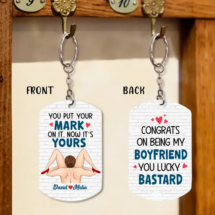 Personalized Couple Aluminum Keychain - Best Gift Idea For Couple/Anniversary - You Put Your Mark On It. Now It's Yours