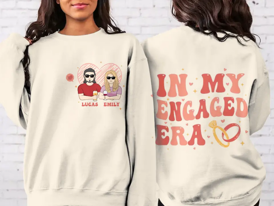 Custom Personalized Couple Sweater - Engagement Gift For Bride/ Her - In My Engaged Era