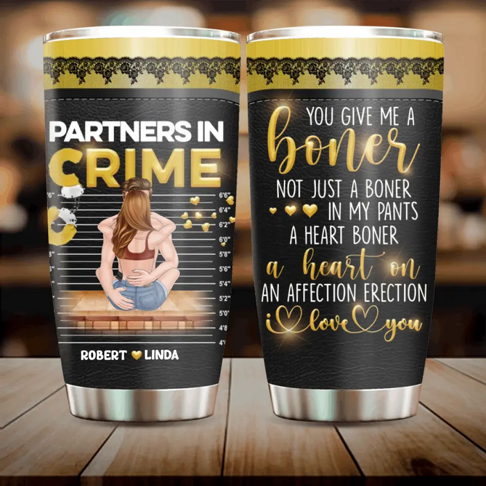 Custom Personalized Couple Tumbler - Gift Idea For Couple/Him/Her/Valentine's Day - I Love You