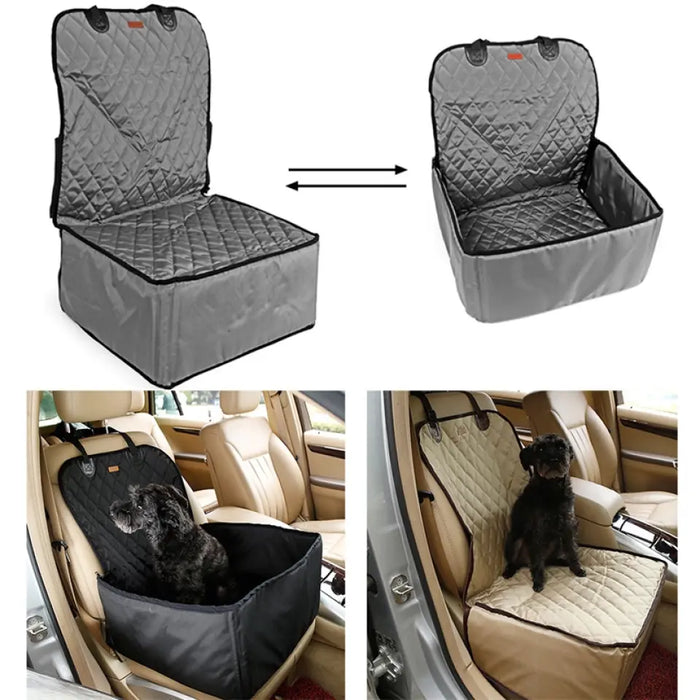 Custom Personalized 2 In 1 Pet Dog Carrier Folding Car Seat Pad - Gift Idea For Pet Owner