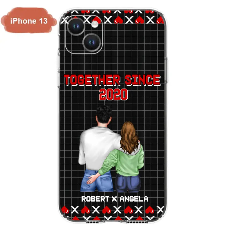 Custom Personalized Couple Phone Case - Gift Idea For Couple/Valentines Day - Together Since 2020 - Case For iPhone/Samsung