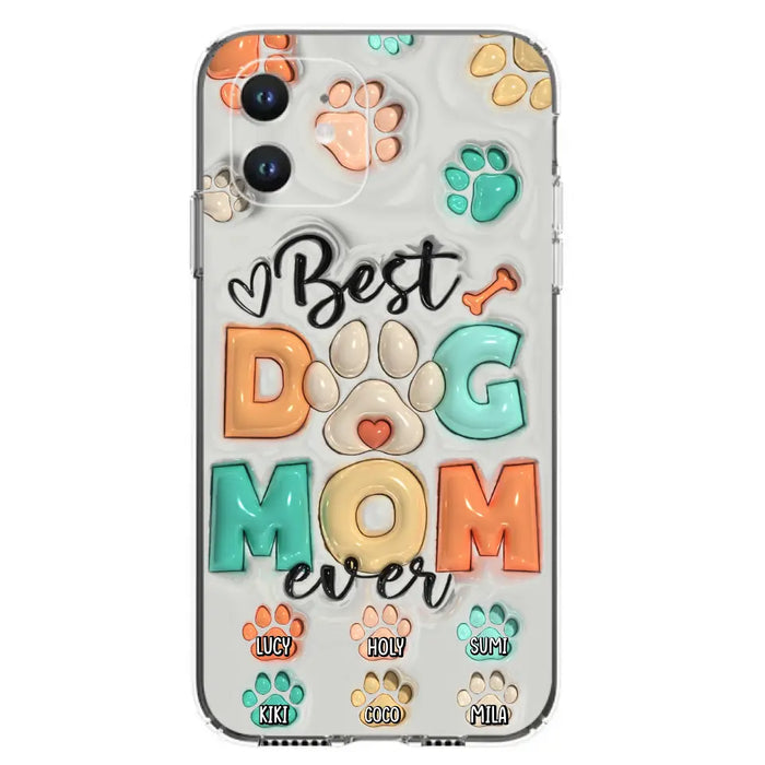 Personalized Dog Mom/Dad Phone Case - Gift Idea For Dog Owners/Lovers - Upto 6 Paws - Best Dog Mom Ever - Case For iPhone/Samsung