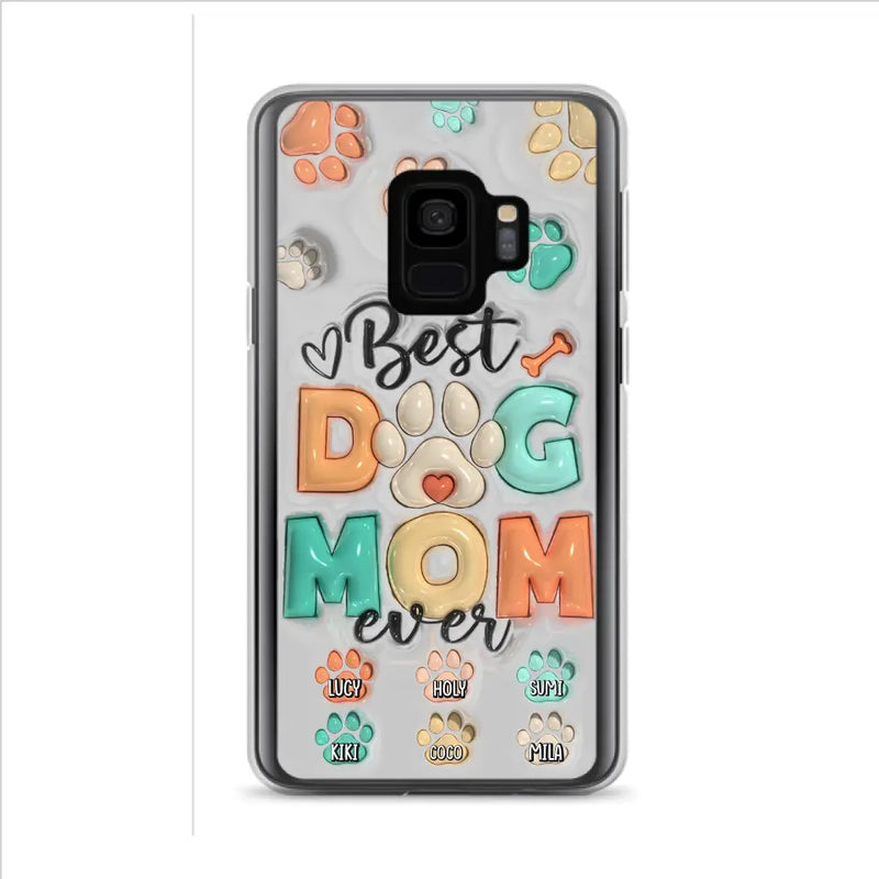 Personalized Dog Mom/Dad Phone Case - Gift Idea For Dog Owners/Lovers - Up to 6 Paws - Best Dog Mom Ever - Case For iPhone/Samsung