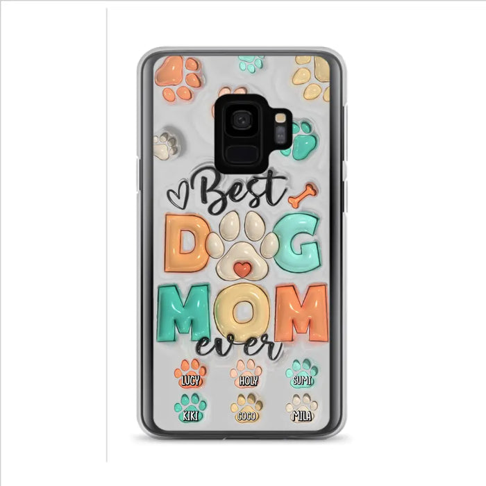 Personalized Dog Mom/Dad Phone Case - Gift Idea For Dog Owners/Lovers - Upto 6 Paws - Best Dog Mom Ever - Case For iPhone/Samsung