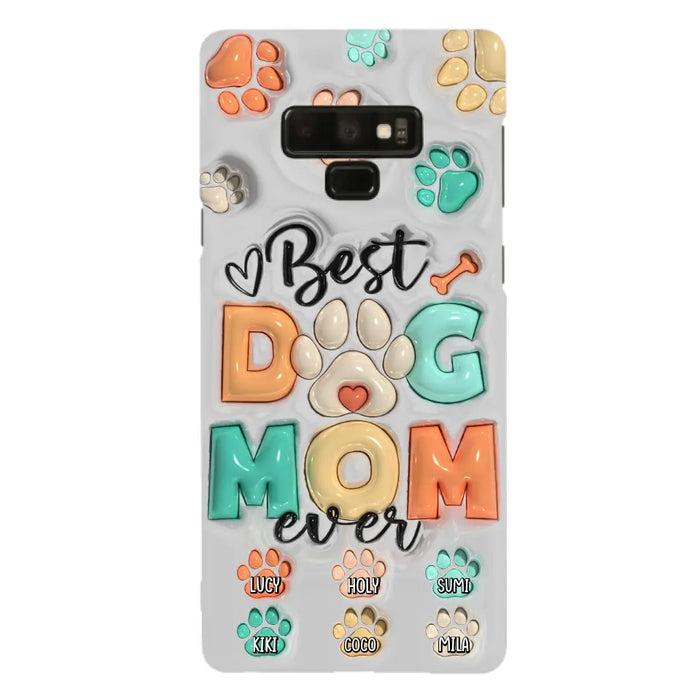 Personalized Dog Mom/Dad Phone Case - Gift Idea For Dog Owners/Lovers - Upto 6 Paws - Best Dog Mom Ever - Case For iPhone/Samsung