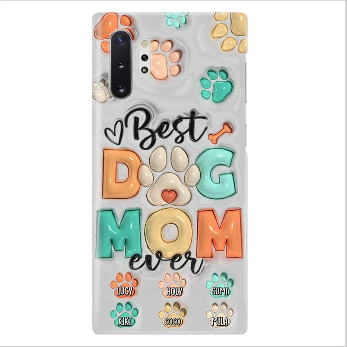 Personalized Dog Mom/Dad Phone Case - Gift Idea For Dog Owners/Lovers - Upto 6 Paws - Best Dog Mom Ever - Case For iPhone/Samsung