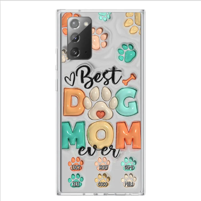 Personalized Dog Mom/Dad Phone Case - Gift Idea For Dog Owners/Lovers - Upto 6 Paws - Best Dog Mom Ever - Case For iPhone/Samsung