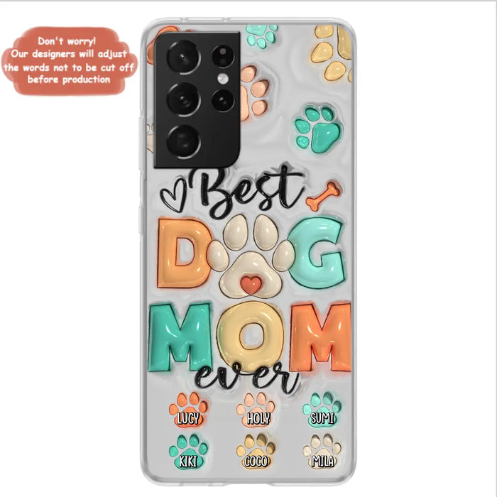 Personalized Dog Mom/Dad Phone Case - Gift Idea For Dog Owners/Lovers - Upto 6 Paws - Best Dog Mom Ever - Case For iPhone/Samsung