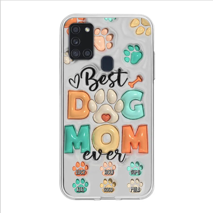 Personalized Dog Mom/Dad Phone Case - Gift Idea For Dog Owners/Lovers - Upto 6 Paws - Best Dog Mom Ever - Case For iPhone/Samsung