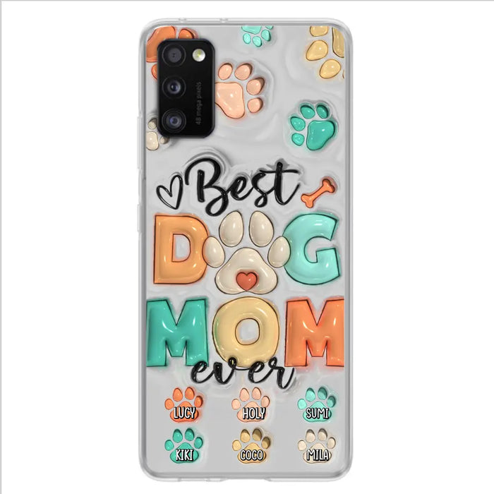 Personalized Dog Mom/Dad Phone Case - Gift Idea For Dog Owners/Lovers - Upto 6 Paws - Best Dog Mom Ever - Case For iPhone/Samsung