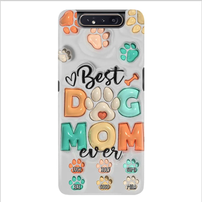 Personalized Dog Mom/Dad Phone Case - Gift Idea For Dog Owners/Lovers - Upto 6 Paws - Best Dog Mom Ever - Case For iPhone/Samsung