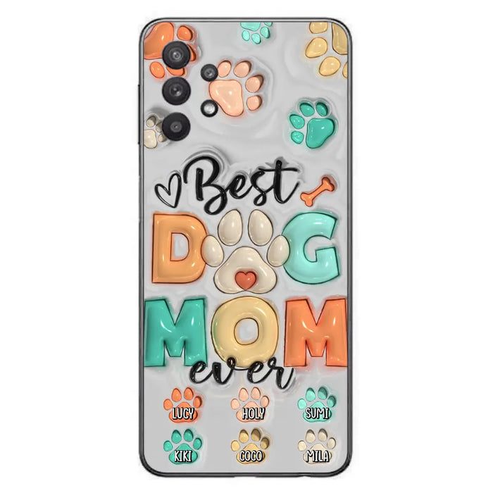 Personalized Dog Mom/Dad Phone Case - Gift Idea For Dog Owners/Lovers - Upto 6 Paws - Best Dog Mom Ever - Case For iPhone/Samsung