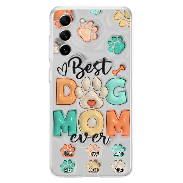 Personalized Dog Mom/Dad Phone Case - Gift Idea For Dog Owners/Lovers - Upto 6 Paws - Best Dog Mom Ever - Case For iPhone/Samsung