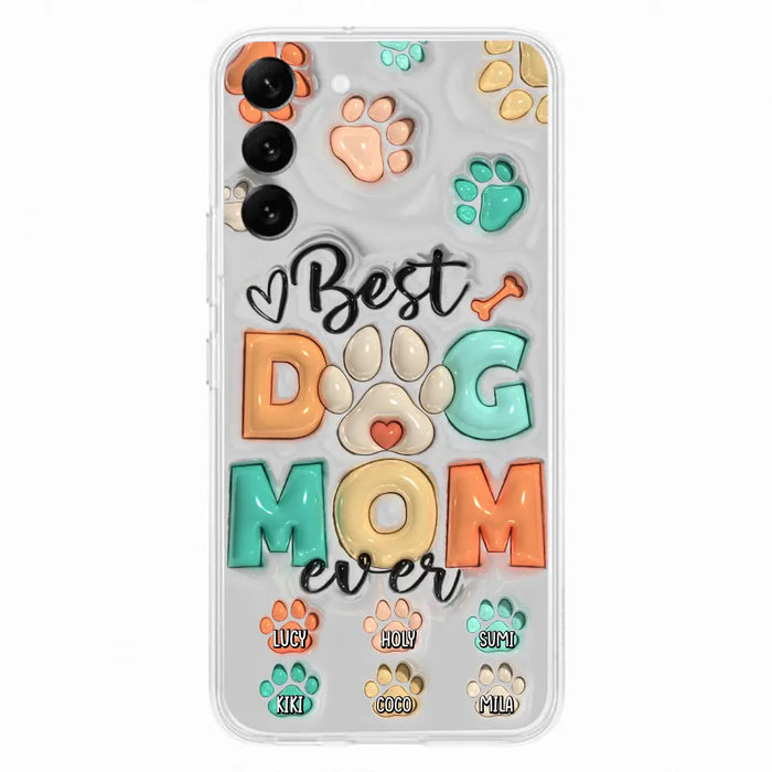 Personalized Dog Mom/Dad Phone Case - Gift Idea For Dog Owners/Lovers - Upto 6 Paws - Best Dog Mom Ever - Case For iPhone/Samsung