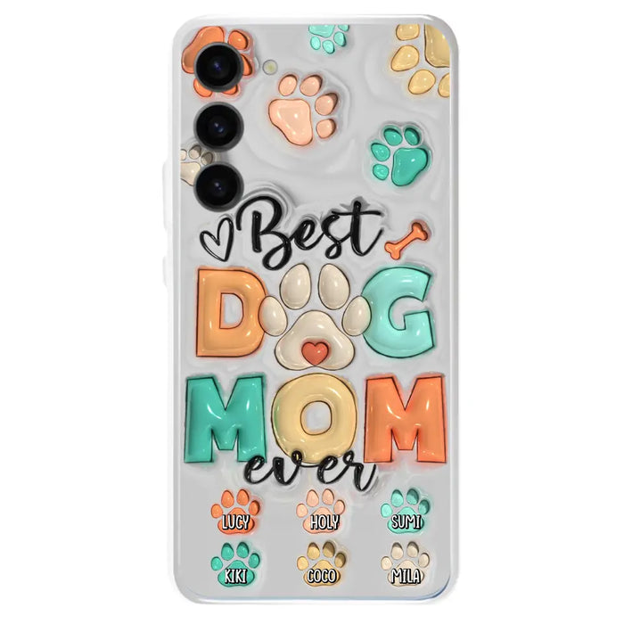 Personalized Dog Mom/Dad Phone Case - Gift Idea For Dog Owners/Lovers - Upto 6 Paws - Best Dog Mom Ever - Case For iPhone/Samsung