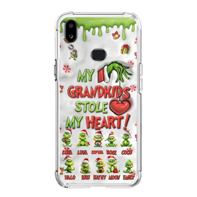 Personalized Christmas Mama Grandkid Phone Case - Gift Idea For Grandkids - Up to 10 Kids - My Grandkids Stole My Heart - Case For iPhone/Samsung
